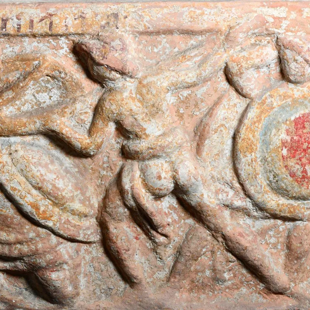 An Etruscan Terracotta Cremation Urn, Hellenistic Period, ca. 2nd century BCE