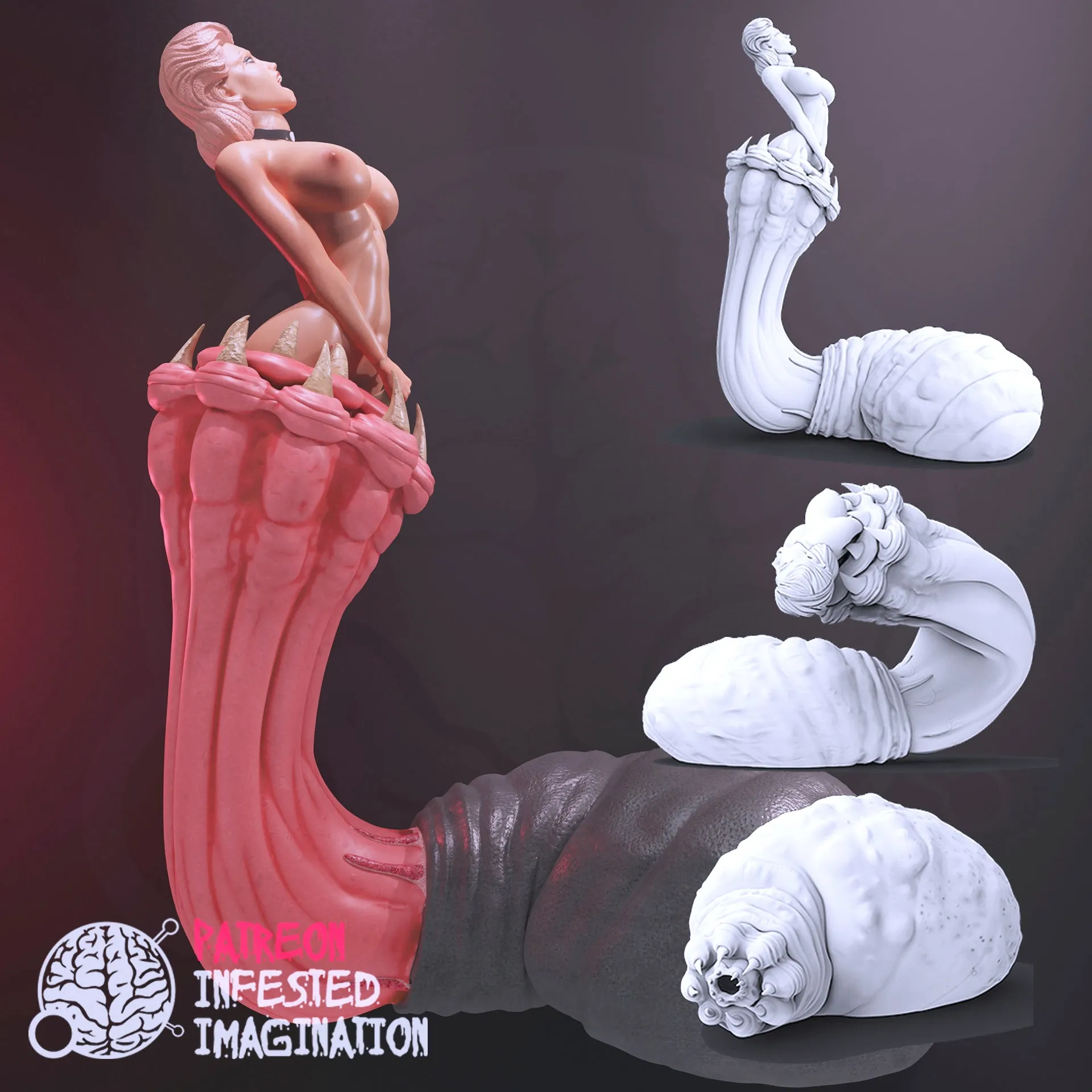 CARNICTIS EATING FEMALE VORE WORM  - Infested Imagination