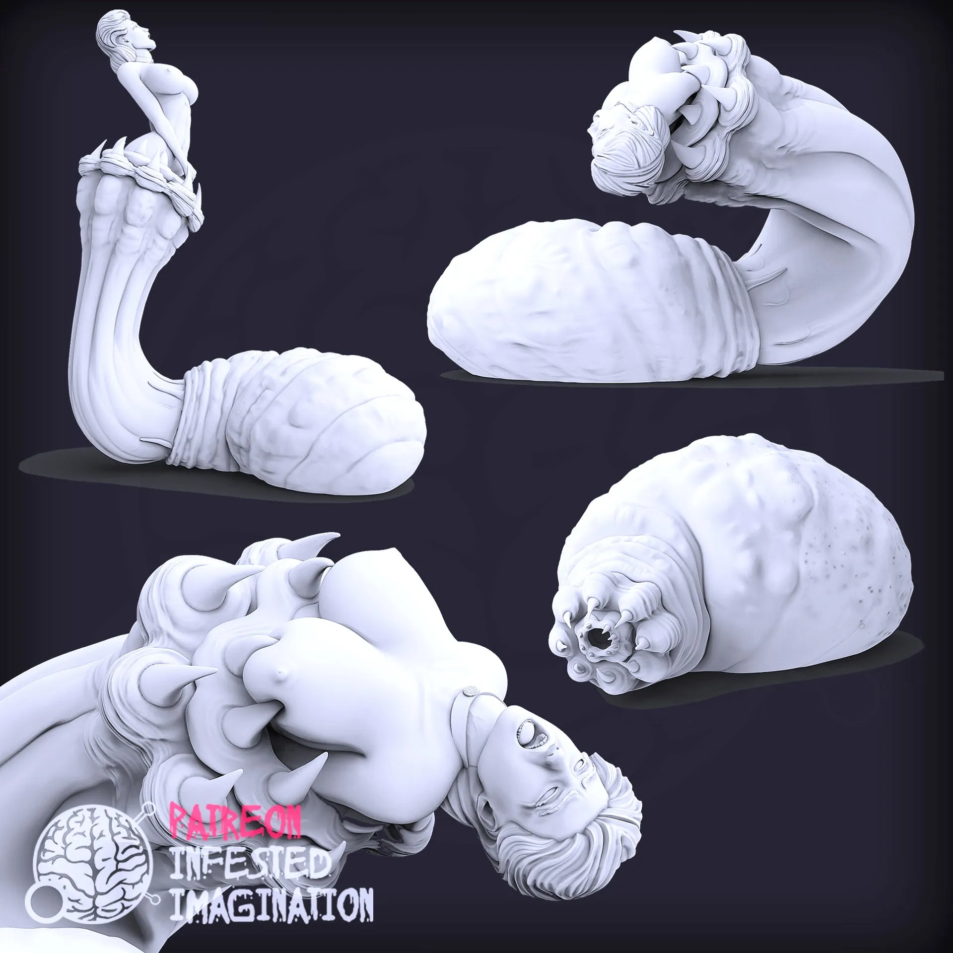 CARNICTIS EATING FEMALE VORE WORM  - Infested Imagination