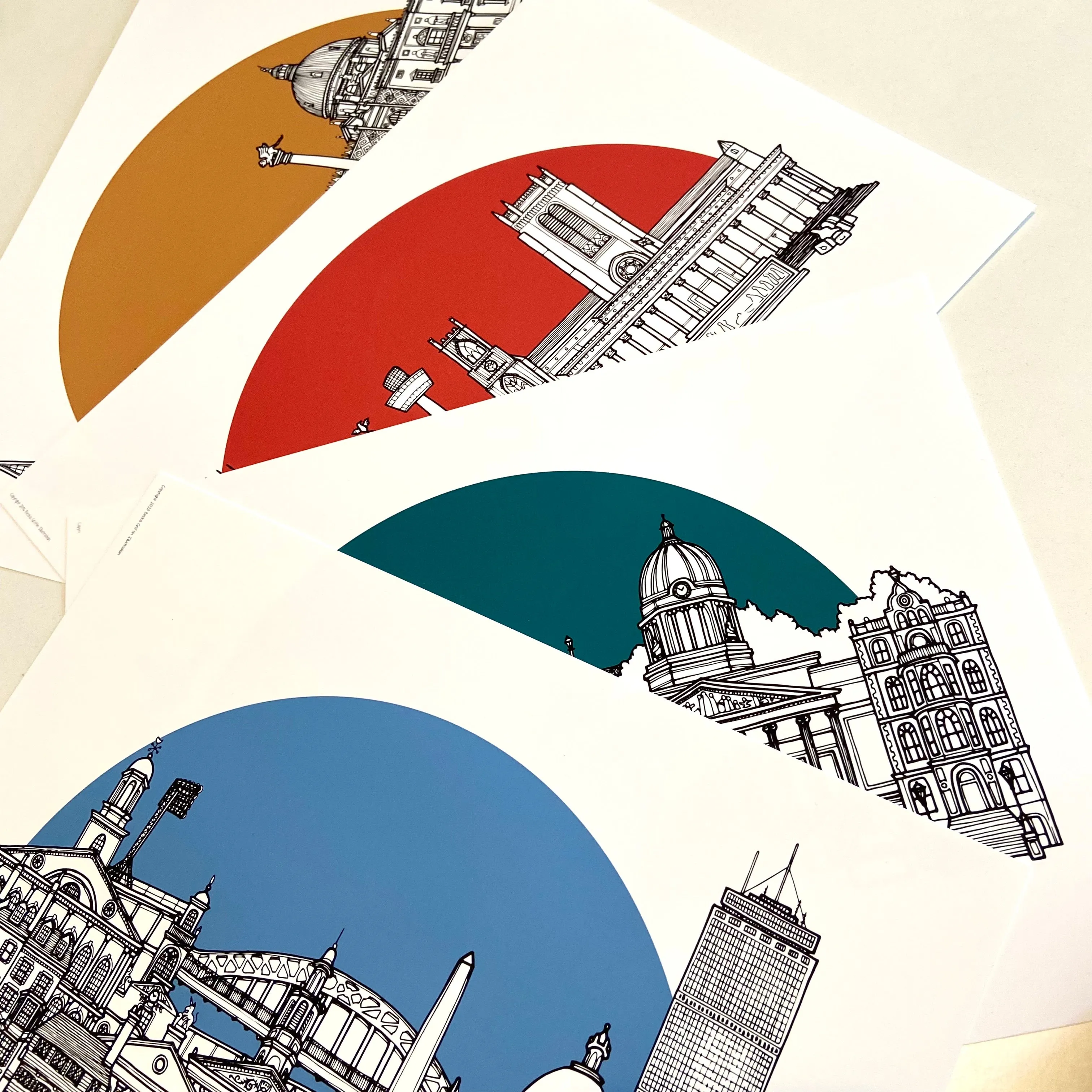 Cheltenham Skyline Landmarks Art Print - can be personalised