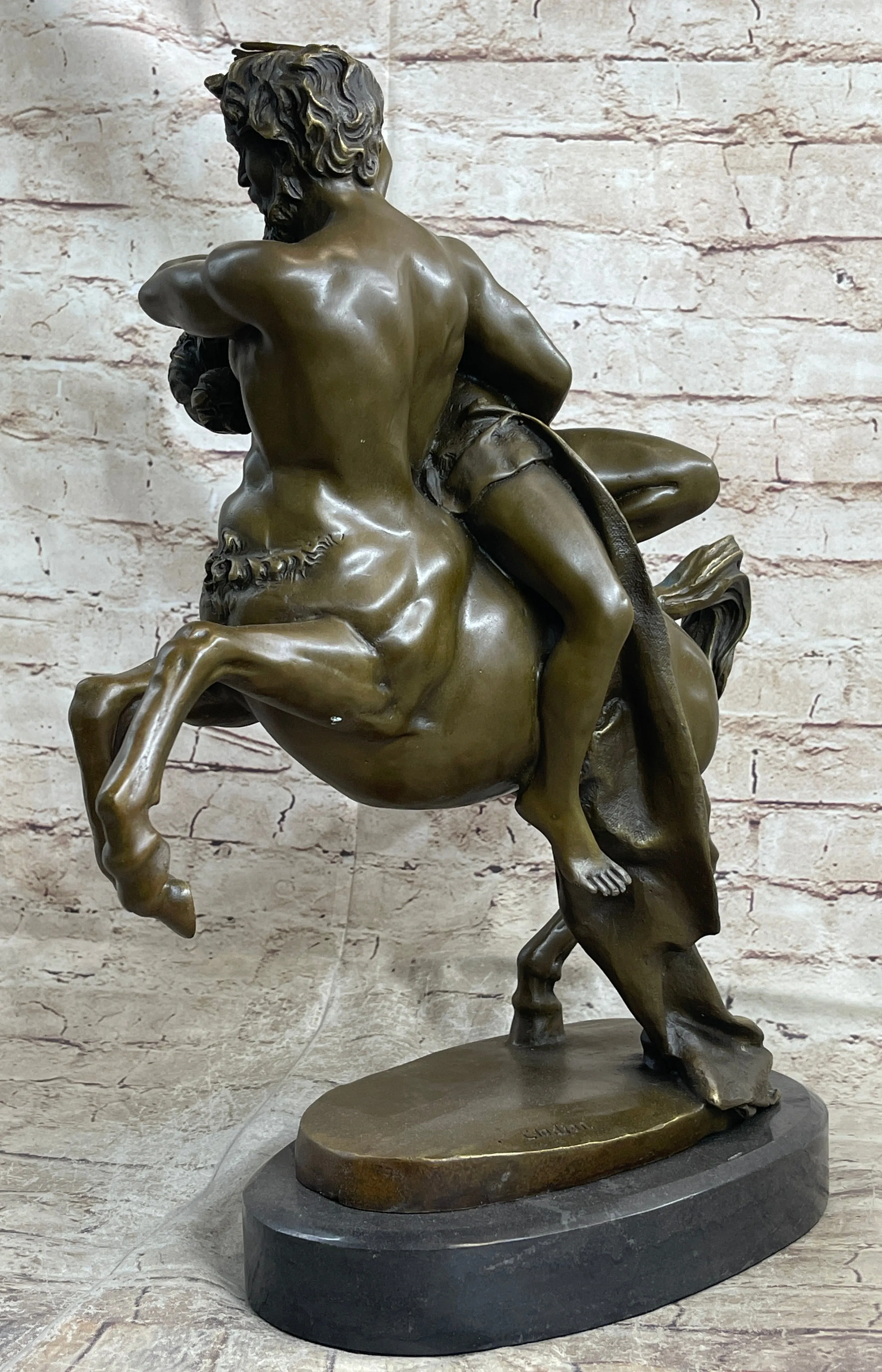 Clodion Centaur Abducting Nude Woman Bronze Statue Mythical Greek Art Sculpture