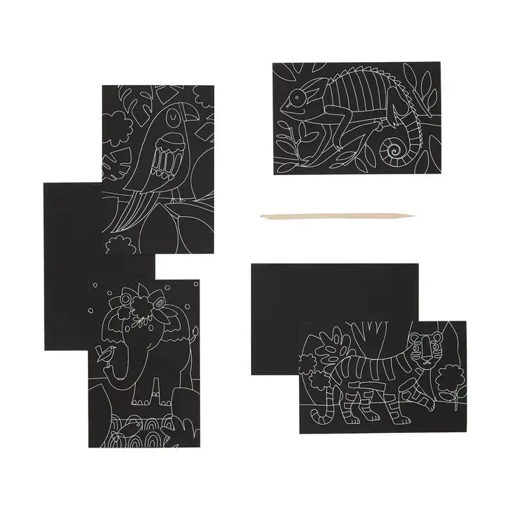 Mini Scratch & Scribble Art Kit, Jungle Fun