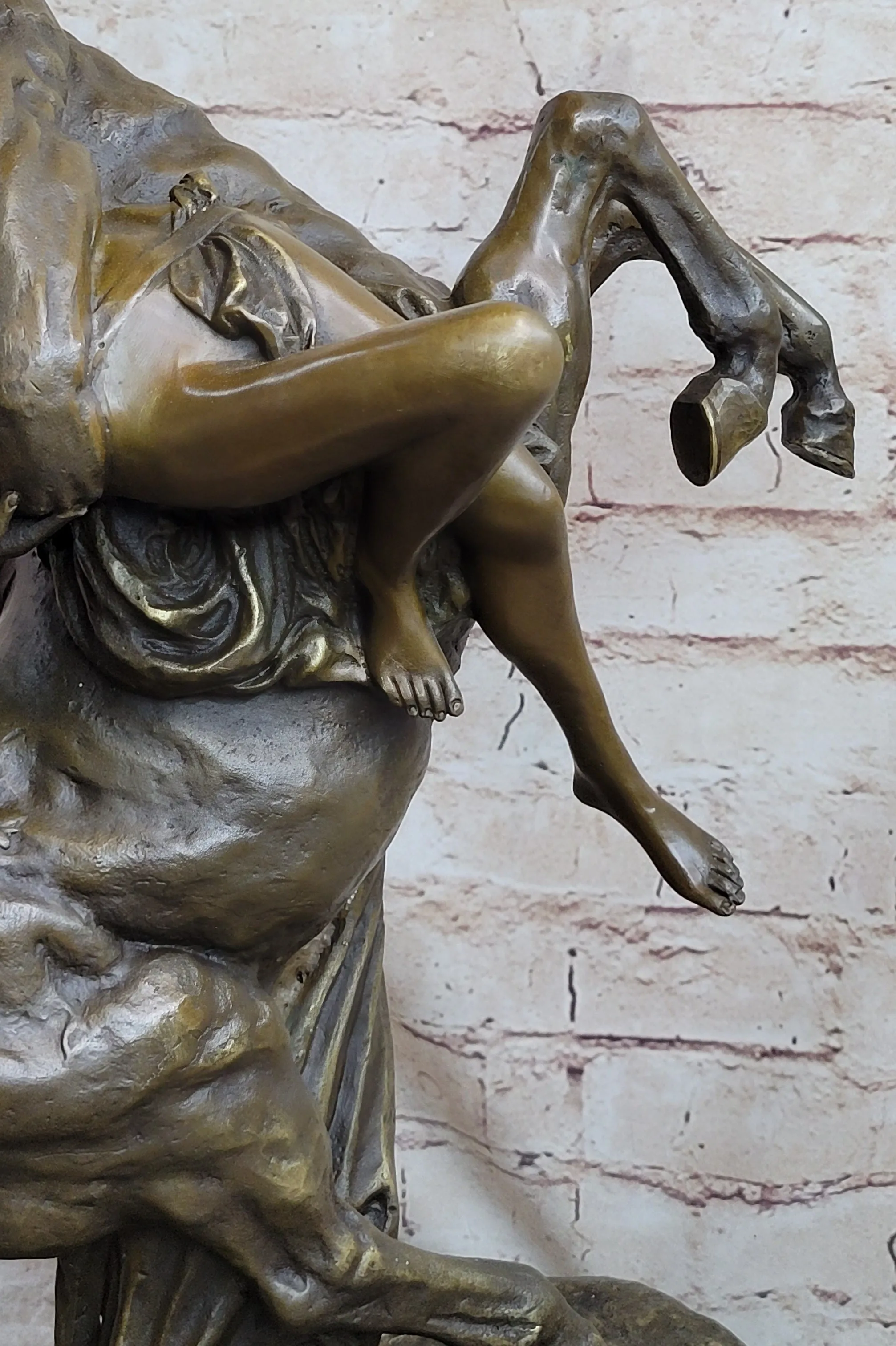 The Abduction of Hippodameia Greek Centaur & Nude Female Bronze Statue Sculpture 21" x 18"
